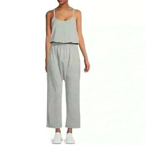 Spiritual Gangster Maxin And Relaxin Triblend Heather Gray Jumpsuit New With Tag